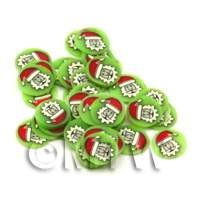 50 Father Christmas HeadCane Slices - Nail Art (ENS40)