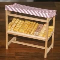 1/12th scale - [EOL]Dolls House Miniature Bakers Market Stall