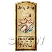 Dolls House Miniature Apothecary Fairy Ring Fungi Colour Label