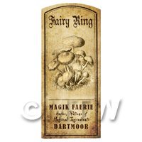 Dolls House Miniature Apothecary Fairy Ring Fungi Label