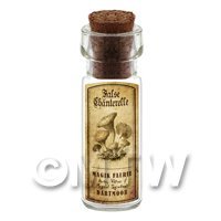 Dolls House Miniature Apothecary False Chanterelle Fungi Bottle And Label