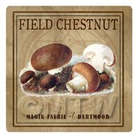 Dolls House Miniature Apothecary Field Chestnut Fungi Colour Box Label