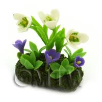 Dolls House Miniature Flower Bed Snowdrop