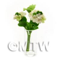Handmade Dolls House Miniature White Verbena Flowers