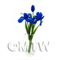Bunch Of Dolls House Miniature Blue Irises
