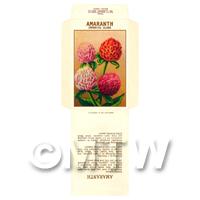 Amaranth Dolls House Miniature Seed Packet 