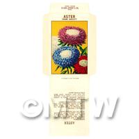 Crown Aster Dolls House Miniature Seed Packet 