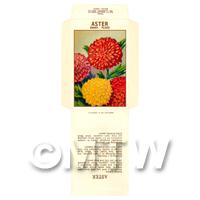Dwarf Aster Dolls House Miniature Seed Packet 