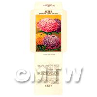 Peony Aster Dolls House Miniature Seed Packet 