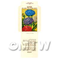 1/12th scale - Semi-Dwarf Aster Dolls House Miniature Seed Packet 