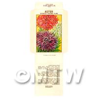 Ostrich Aster Dolls House Miniature Seed Packet 