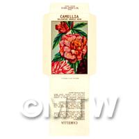 Camellia Balsamine Double Head Dolls House Miniature Seed Packet 