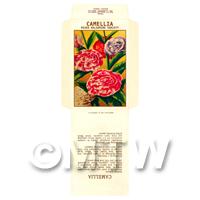 1/12th scale - Mixed Camellia Dolls House Miniature Seed Packet 
