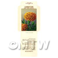 Dwarf Carnation Dolls House Miniature Seed Packet 