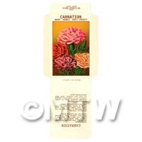 Early Carnation Dolls House Miniature Seed Packet 
