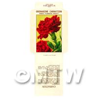Double Carnation  Dolls House Miniature Seed Packet 