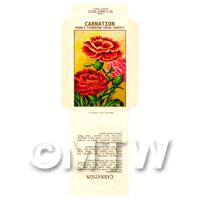 China Carnation Dolls House Miniature Seed Packet 
