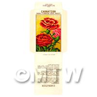 China Carnation Dolls House Miniature Seed Packet 