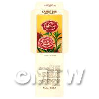Mixed Carnation Dolls House Miniature Seed Packet 