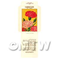 Tall Carnation Dolls House Miniature Seed Packet 