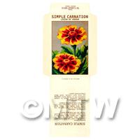 Simple Carnation Dolls House Miniature Seed Packet 
