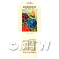 Queen Margaret Dwarf Chrysanthemum Dolls House Miniature Seed Packet 