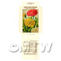 Hybrid Keeled Double Chrysanthemum Dolls House Miniature Seed Packet 