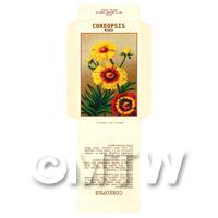 Coreopsis Dolls House Miniature Seed Packet 