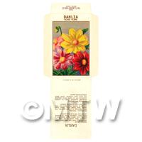 Mixed Dahlia Dolls House Miniature Seed Packet 