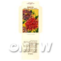 Double Dahlia Dolls House Miniature Seed Packet 