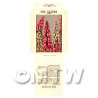 Foxgloves Dolls House Miniature Seed Packet 