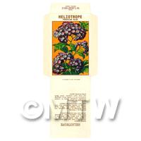 Blue Helitrope Dolls House Miniature Seed Packet 