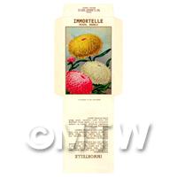 Immortelle Dolls House Miniature Seed Packet 