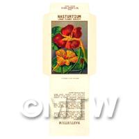 Large Nasturtium Dolls House Miniature Seed Packet 