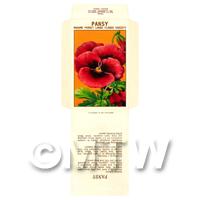 Perry Pansy Dolls House Miniature Seed Packet 