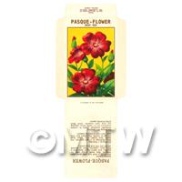 Pasque Flower Dolls House Miniature Seed Packet 