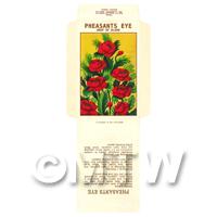 Pheasants Eye Dolls House Miniature Seed Packet 