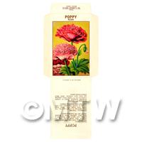 Mixed Poppy Dolls House Miniature Seed Packet 