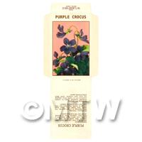 Purple Crocus Dolls House Miniature Seed Packet 