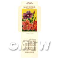 Salpiglossis Dolls House Miniature Seed Packet 