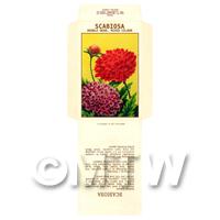 Scabiosa Dolls House Miniature Seed Packet 