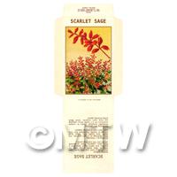 Scarlett Sage Dolls House Miniature Seed Packet 