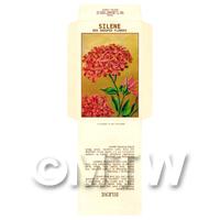 Red Silene Dolls House Miniature Seed Packet 