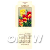 Snapdragon Dolls House Miniature Seed Packet 
