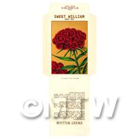Red Sweet William Dolls House Miniature Seed Packet 