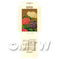 Hybrid Verbena Dolls House Miniature Seed Packet 