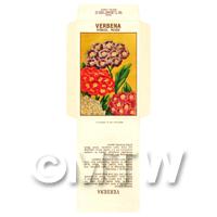 Mixed Verbena Dolls House Miniature Seed Packet 
