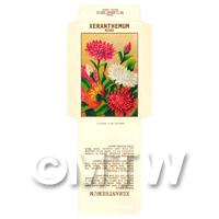 Xeranthemum Dolls House Miniature Seed Packet 