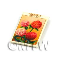 1/12th scale - Dolls House Flower Seed Packet - Amaranth