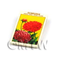 1/12th scale - Dolls House Flower Seed Packet - Scabiosa